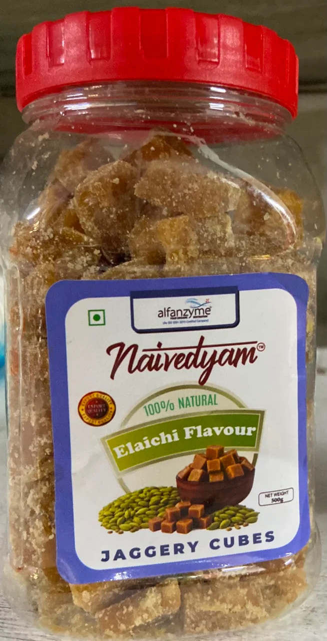 Elaichi flavor jaggery cubes